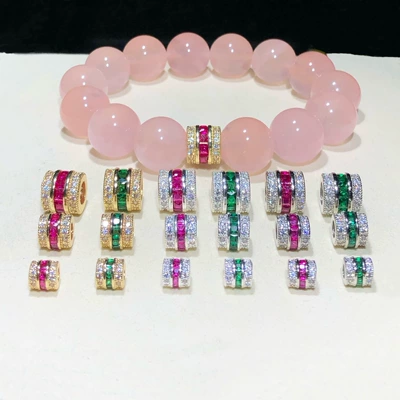 Zərgərlik ara hissələri, Zircon Large Hole Spacer Beads