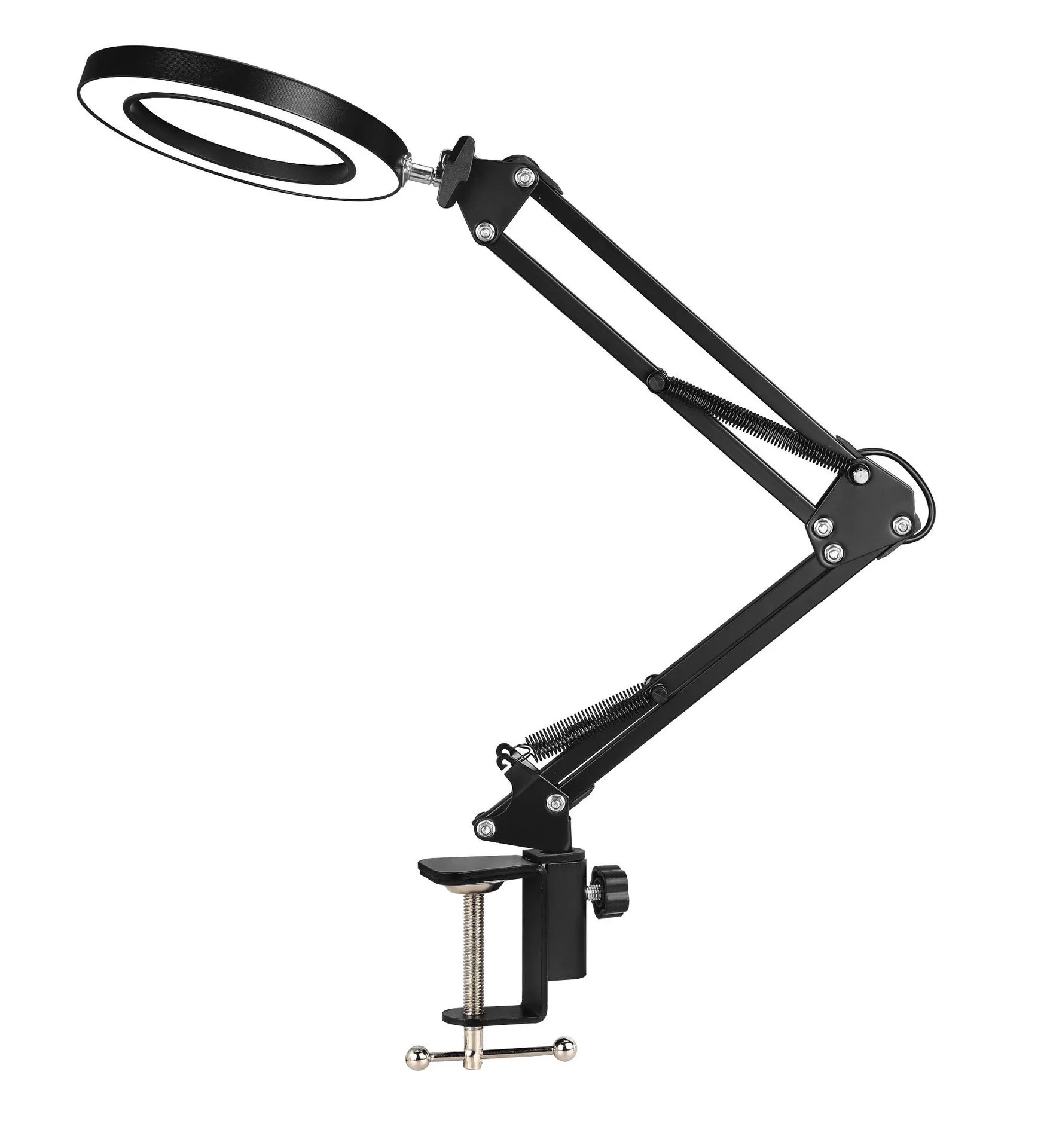 Magnifying glass for eyelashes for manicure, work folding handheld teaching reading, table lamp, eyes protection