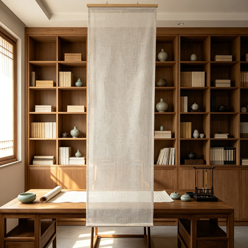 New-style hanging curtain soft partition curtain decorative screen curtain living room hanging decorative curtain Chinese Zen-style entrance curtain door curtain