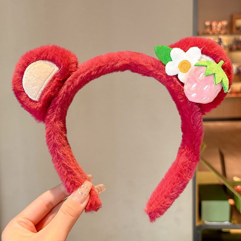 Otoño y invierno peluche bandeja de cabello lavado de la cara aplicación máscara especial de prensado bandeja de cabello paquete de cabello pato amarillo dibujos animados toque de cabello agujero de cabello