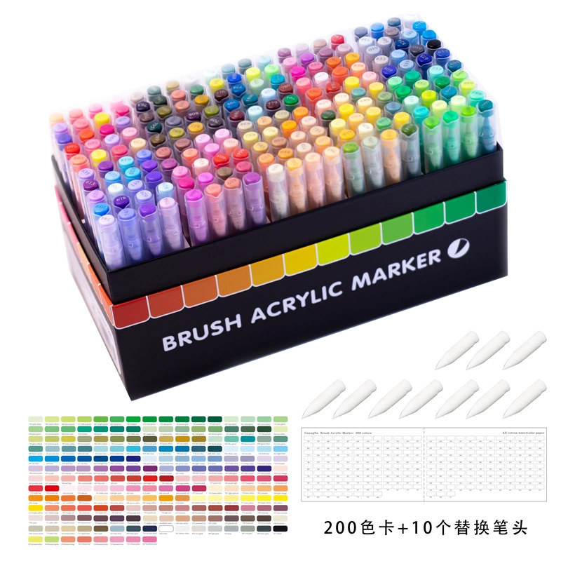 Acrylic marker set, 366 colors, children's elementary school coloring kit