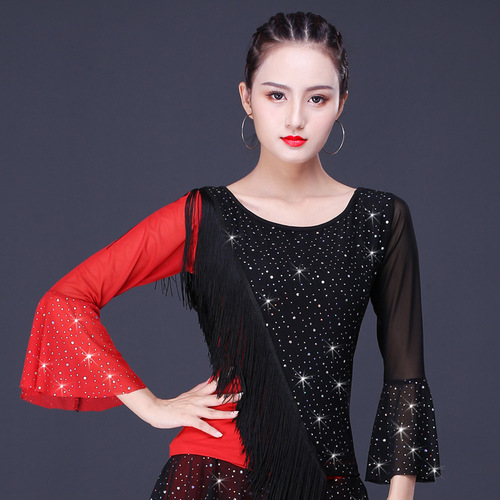 gcw square dance costume Latin dance modern dance clothes dance costumes for women adult new practice clothes tops