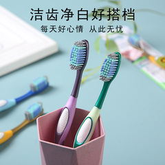 優思潔669中硬毛中性刷毛成人大頭牙刷去牙漬牙黃獨立包裝全螺旋