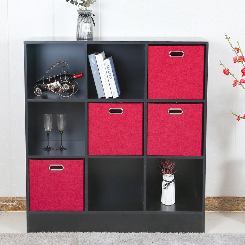 收纳盒桌面杂物收纳筐篮子化妆品零食家用棉线编织带盖储物筐筐子