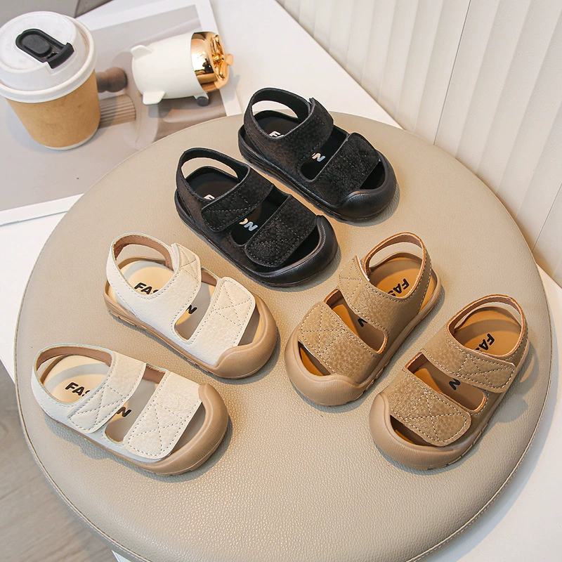 Летние новые противоударные детские минималистские босоножки 1-3 года детские кроссовки на мягкой подошве мужские и женские пляжные туфли