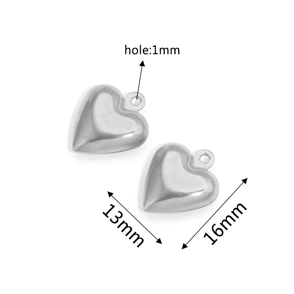 Acero inoxidable hueco melocotón corazón amor corazón colgante pulsera collar DIY pequeño colgante DIY accesorios de la joyería al por mayor