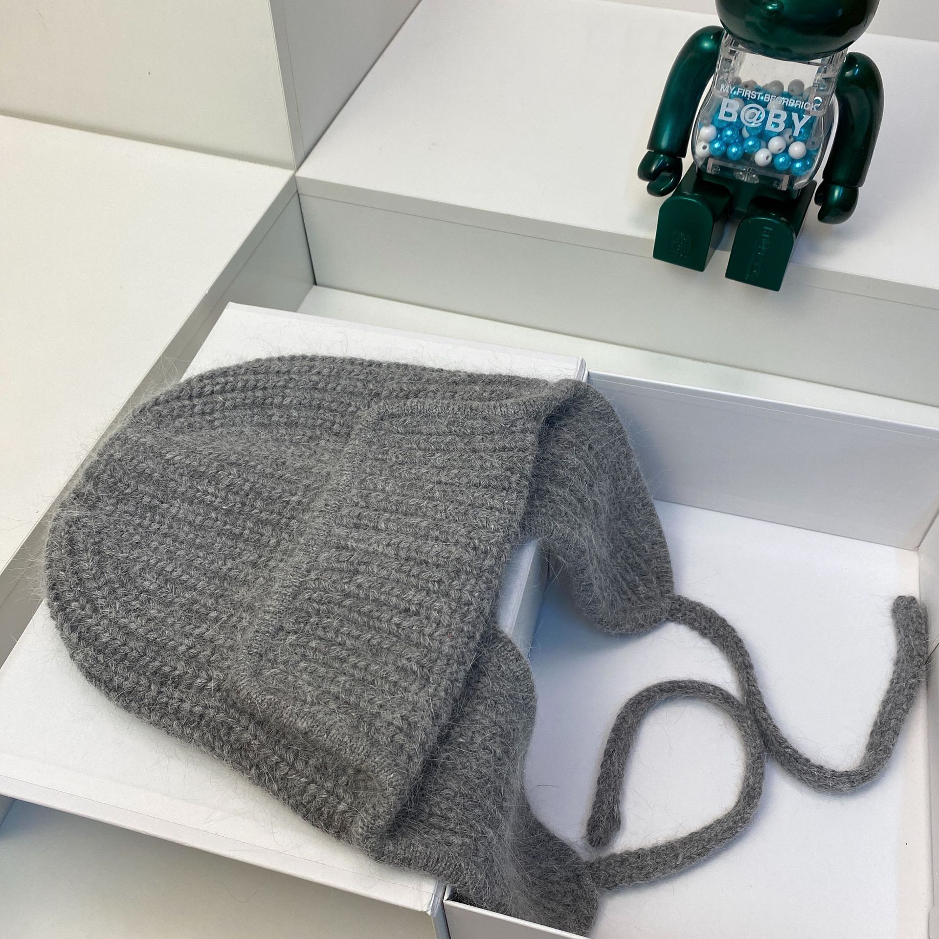 Russischer Samt, verdicktes Kaninchenhaar, gestrickt für Wärme im Winter, Ohrenschutz, Gesichtsumhüllung, Wollmütze, modisch_voghion.com