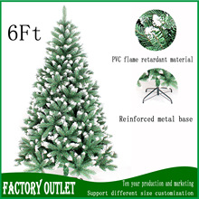 厂家批发生产圣诞树1.8米雪粉绑树圣诞装饰品亚马逊跨境产品