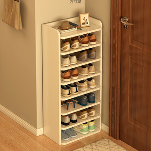Shoe Rack Simple Household Doorway Small Narrow Multi-Layer Layered Partition Storage Space-Saving Shoe Cabinet Wholesale for Rental Houses