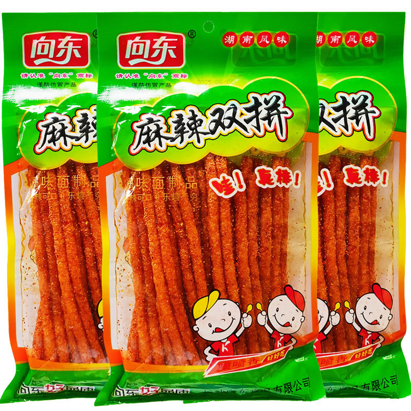 Xiangdong Twins Spicy Strips, a Specialty from Yueyang, Hunan, Nostalgic Snacks for Those Born in the 80S and 90S, Wholesale Xiangdong Twins Spicy Strips, a Specialty from Yueyang, Hunan, Nostalgic Snacks for Those Born in the 80S and 90S, Wholesale