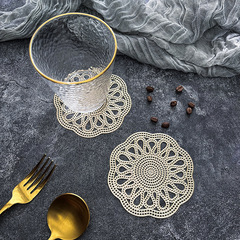 家用小杯墊輕奢鏤空防燙隔熱咖啡杯茶杯墊 pvc防滑軟膠裝飾水杯墊