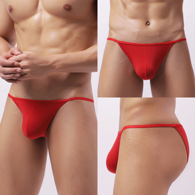 Dropshipping Men's Nylon Thin Breathable Ice Silk Triangle High Fork Underwear U-Convex Sexy European and American Export Dropshipping Men's Nylon Thin Breathable Ice Silk Triangle High Fork Underwear U-Convex Sexy European and American Export