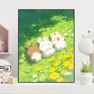 Factory direct supply [Ziyi] DIY digital oil painting high color value new cute rabbit environmental protection pigment acrylic