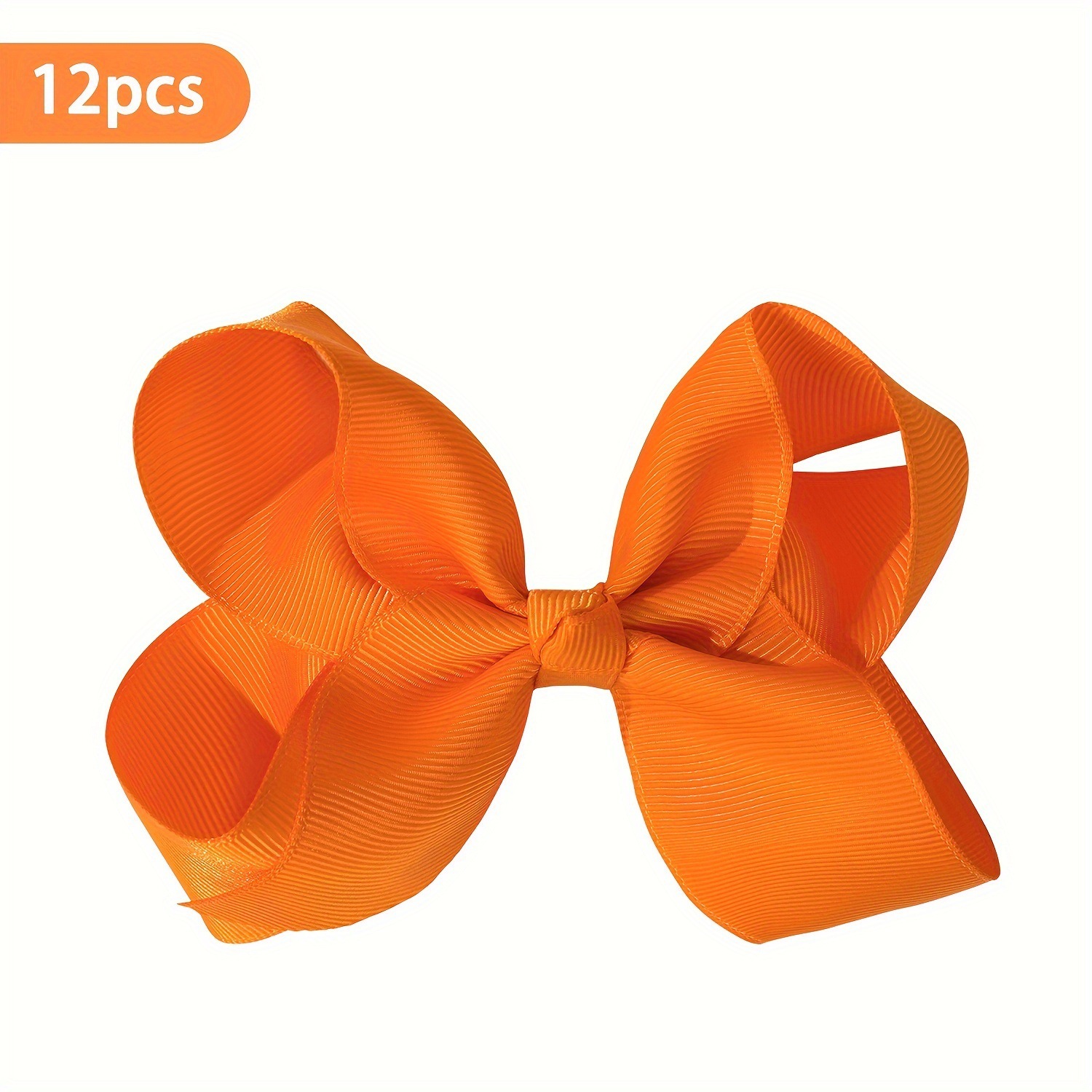12pcs 6 Inch Girl Hair Bows Boutique Hair Clip Girls 'Cross-border