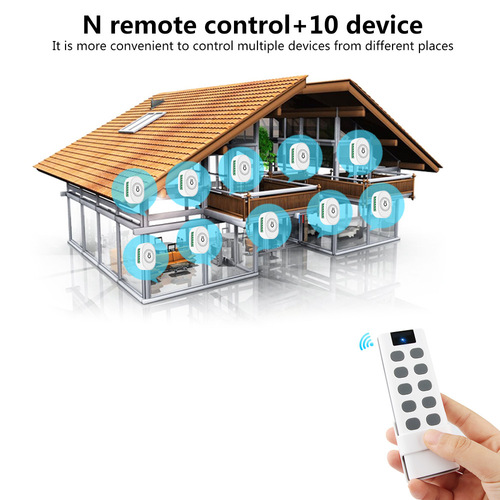 Wireless switch 433 frequency 10-key 16A high-power mini controller 2-way remote control switch modification parts