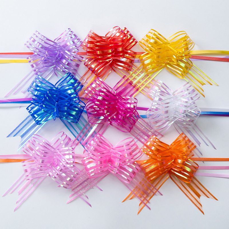 Ribbon colorido dibujo de flores colorido carro de boda decoración de regalo embalaje mariposa sala de bodas escaleras de techo colgante sala de estar dibujo de nieve