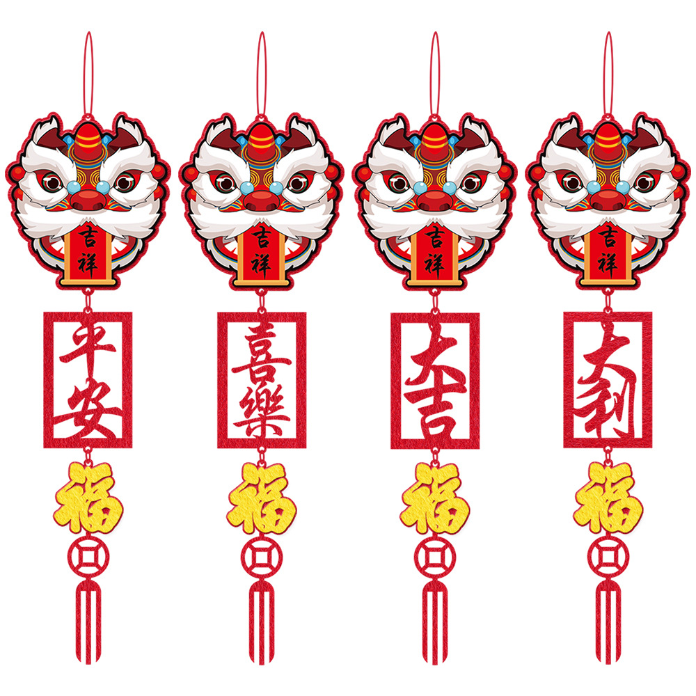 Nuevo dragón decoración del día de Año Nuevo León colgante decoración Festival de Primavera Año Nuevo escena diseño de la sala de estar decoración colgante de carácter Fu