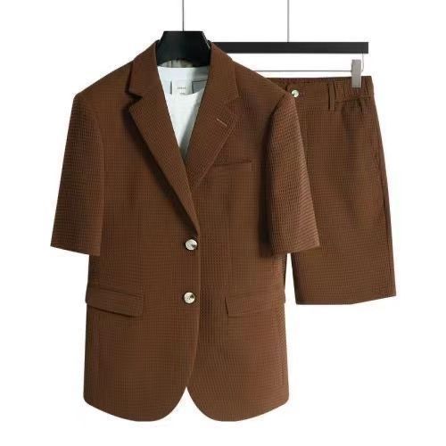 7342-coffee color suit