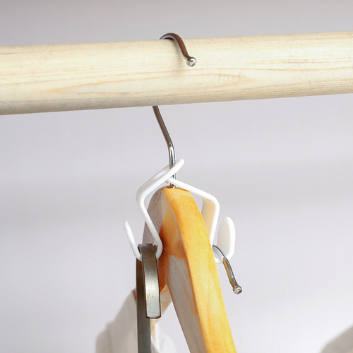 T wholesale solid color hanger connection hook fashionable clothes hanger connection buckle thickened plastic stackable connection buckle hook