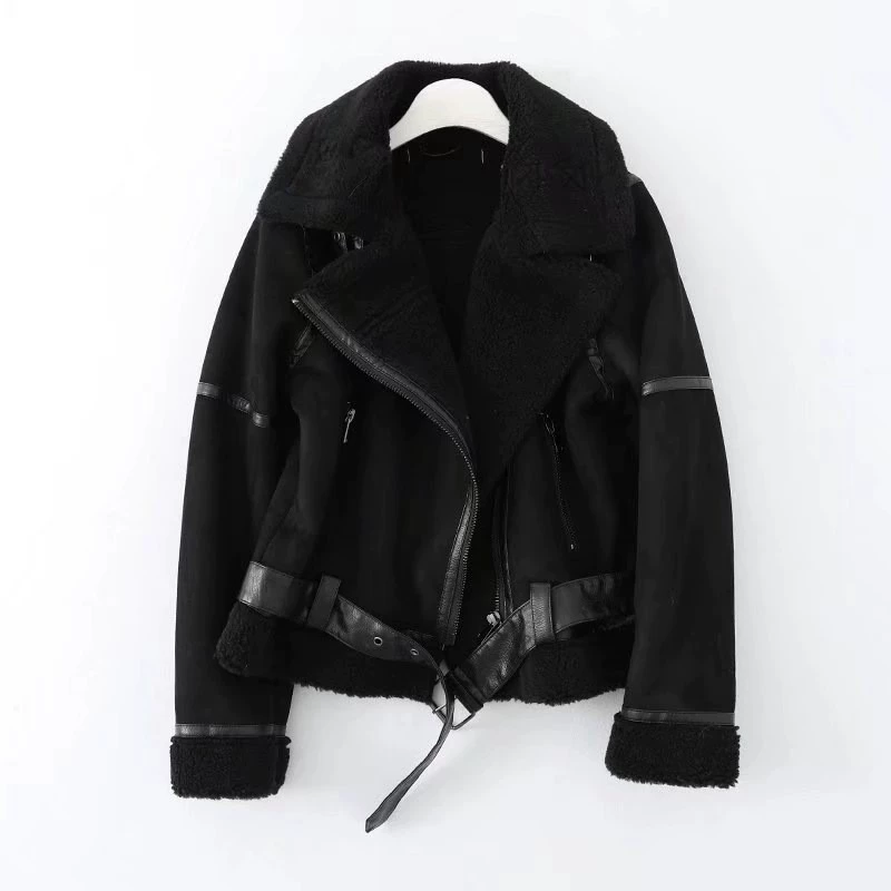 Winter Double-Sided Velvet Windproof Jacket, European Style, Thicker Insulation