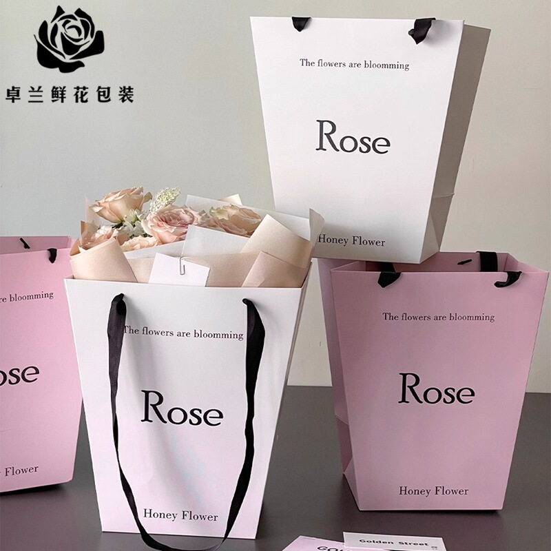 Flower Tote Bag, Simple Ins-Style Gift Packaging Bag, Bouquet Gift Packaging Handbag, Essential Materials for Flower Shops Flower Tote Bag, Simple Ins-Style Gift Packaging Bag, Bouquet Gift Packaging Handbag, Essential Materials for Flower Shops