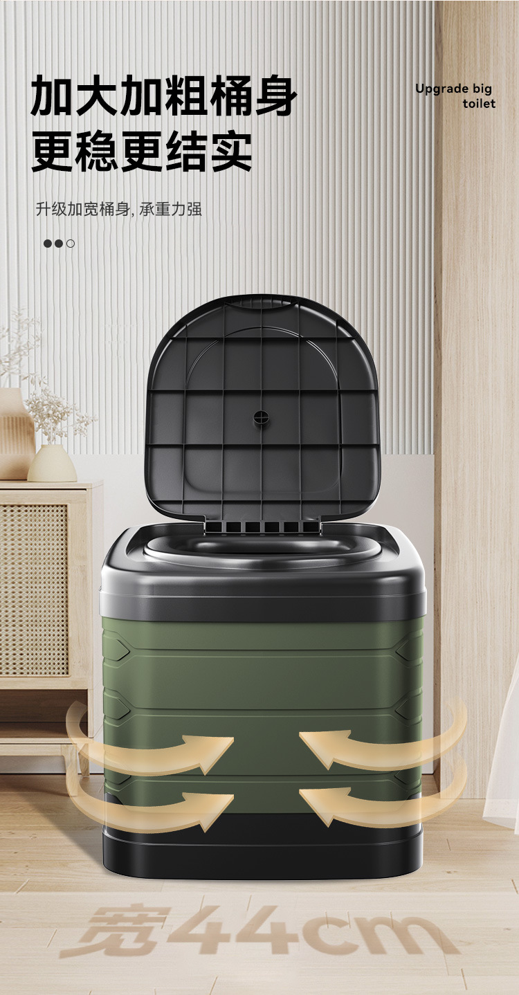 Car/Outdoor Folding Toilet Outdoor Camping Car Toilet Foldable Portable Emergency Toilet