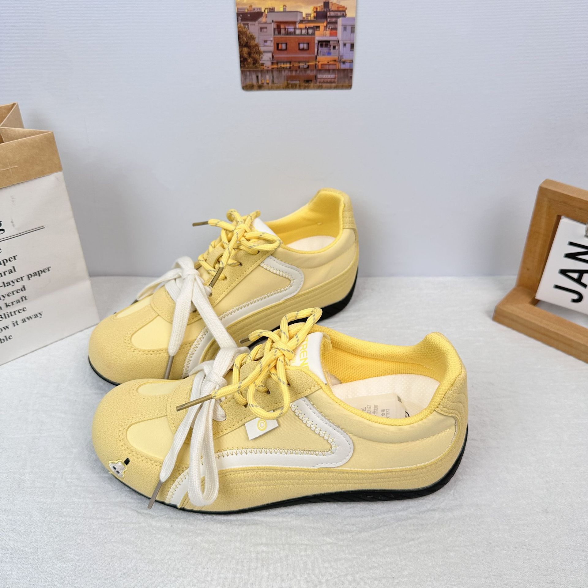 A9914 zapatos de mujer de entrenamiento alemán 2025 nuevos zapatos casuales deportivos de todo fósforo de primavera zapatos de carreras retro zapatos Forrest Gump de suela suave