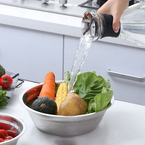 Stainless steel thickened soup pot for kitchen home use, suitable for washing vegetables, beating eggs, kneading dough, and multi-purpose soup pot for canteens and hotels