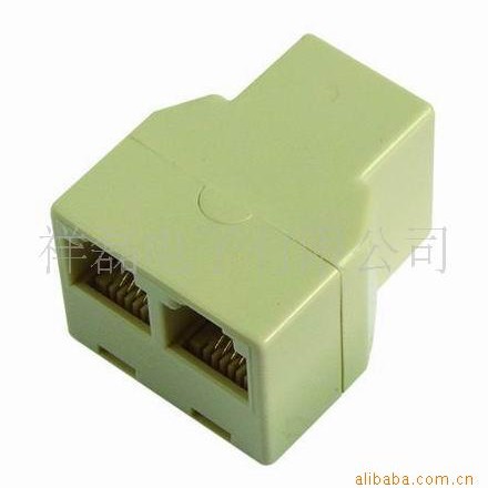 厂家优惠供应带电子线电话三通头双绞线材