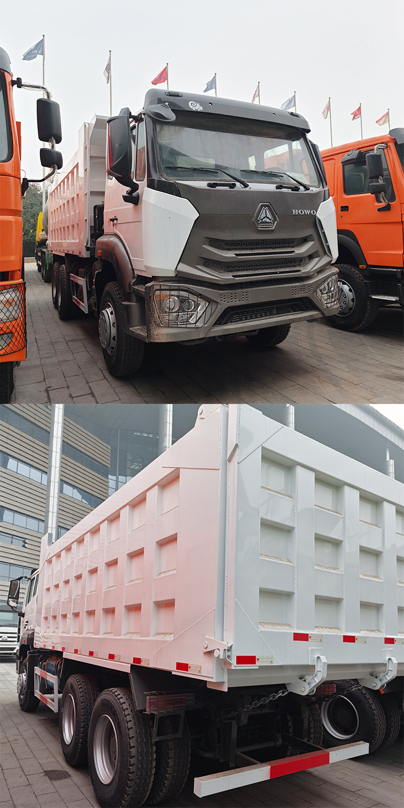 Howo dump truck, engineering dump truck, mining transport truck, sand and gravel earthmoving truck supports on-site test drives