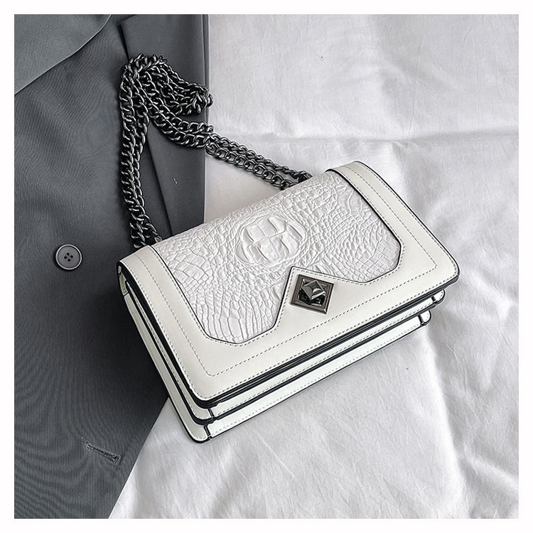 Crocodile Pattern Shoulder Bag For Women Large Capacity Luxury Handbag_voghion.com