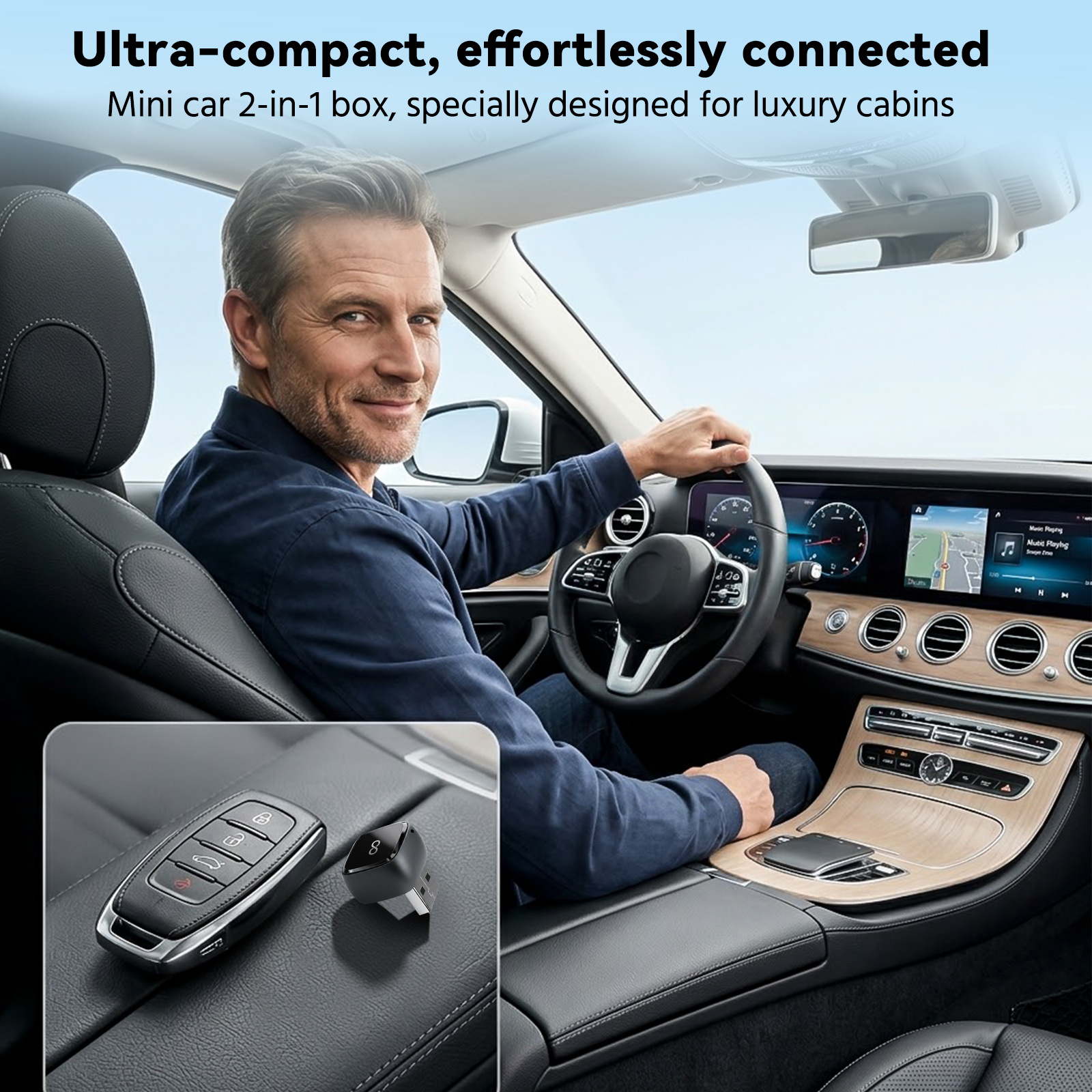 Cross-border bestseller: Wired to Wireless CarPlay Box for Vehicles, Apple Auto 2-in-1 Smart Adapter Converter