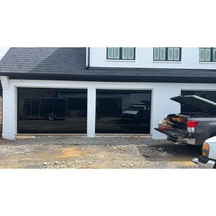 Light Luxury Custom Mirror Folding Garage Door Minimalist Design Suitable for Modern Villa Courtyard