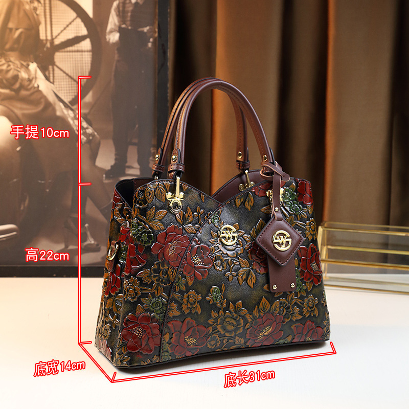 2025新款手提大包妈妈包潮复古轻奢大容量女包感中年女士包包