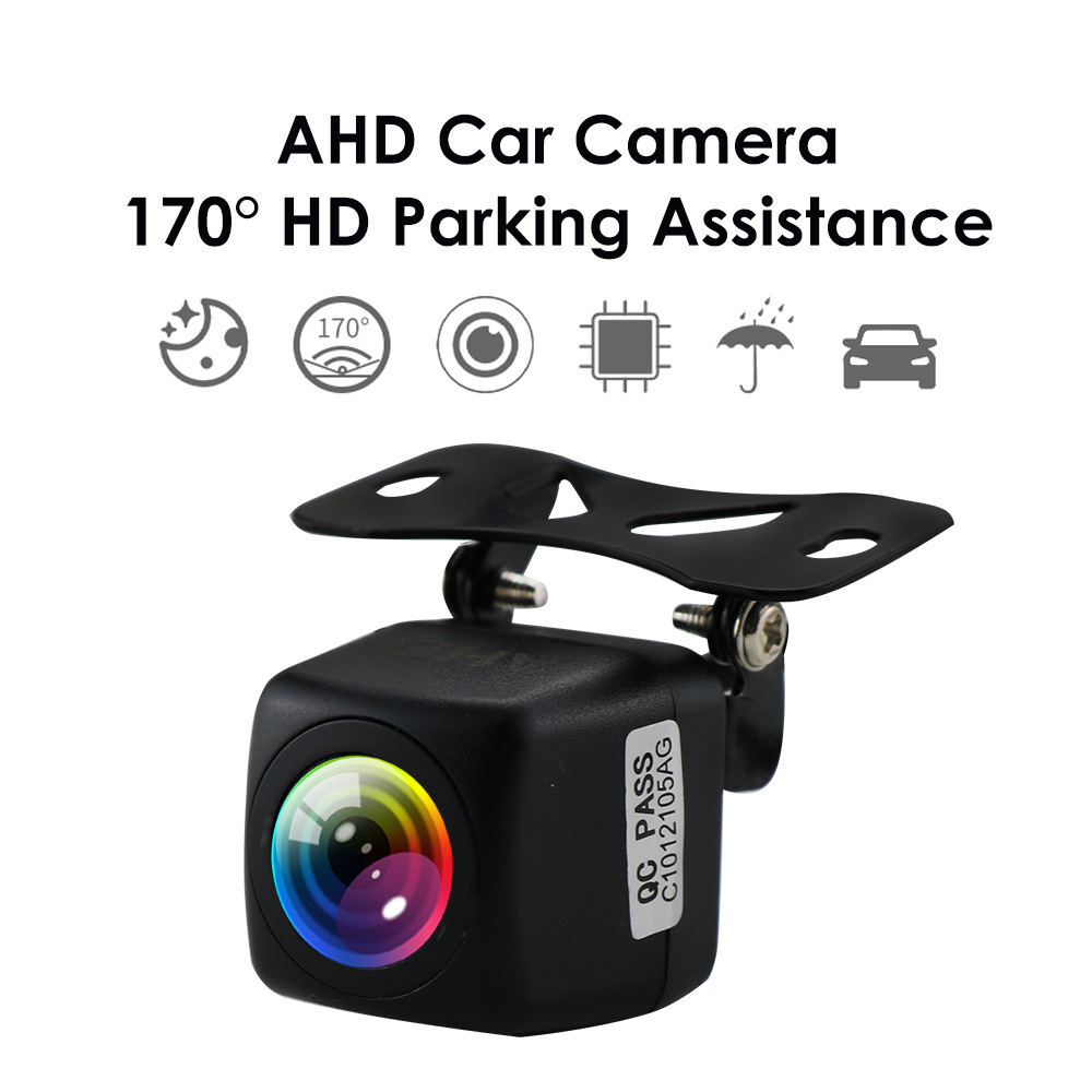 Car rearview mirror 1080P HD AHD reversing camera with led light night vision rear view car camera
