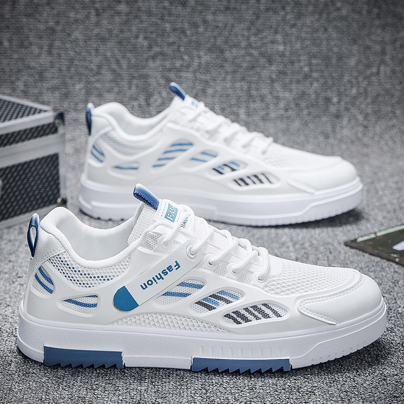 Sports summer breathable white mesh trend universal casual sneakers