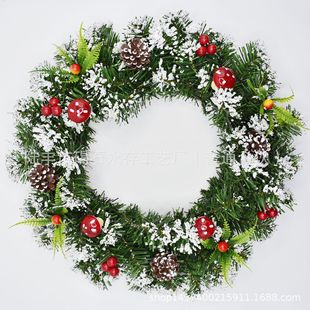 Cross-Border New Shopping Mall Event Window Snowflake Christmas Garland Plastic Foam Pine Cone Mushroom Atmosphere Ornaments