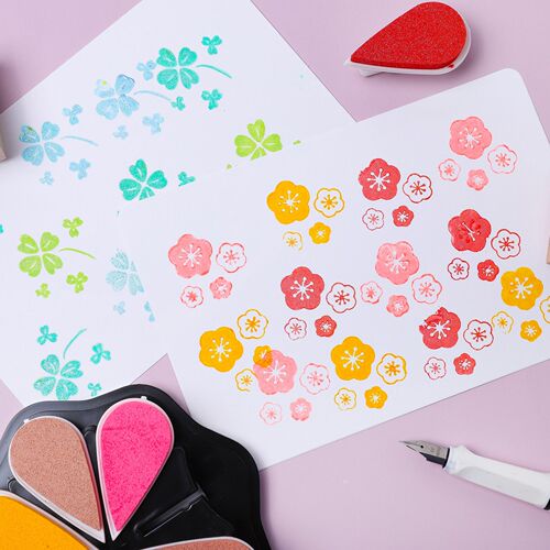 Metallic ink pad DIY handmade rubber stamp ink pad 8-color petal ink pad 36 combinations
