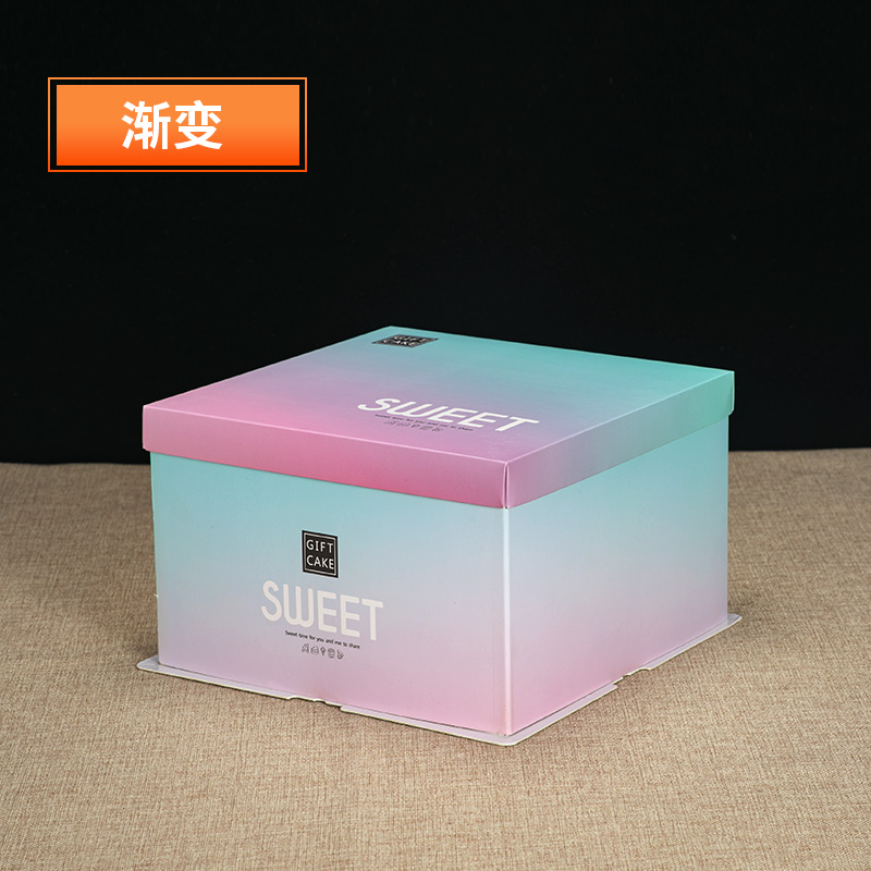 Caja de embalaje de pastel 6 pulgadas 8 pulgadas 10 pulgadas 12 pulgadas 14 pulgadas caja cuadrada de cartón de cumpleaños caja redonda caja de embalaje de pastel