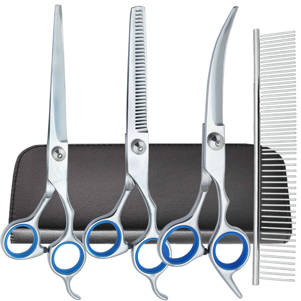 Tijeras para mascotas, tijeras de acero inoxidable para recorte de pelo para perros, tijeras de dientes delgadas profesionales, tijeras de corte de pelo, tijeras de corte de pelo para gatos, artefacto