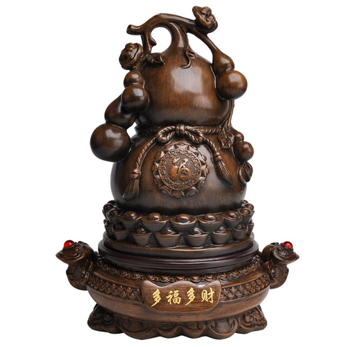 Home living room ornaments, resin crafts wholesale, rich fortune, fortune, gourd rotating ornaments, Chinese style ornaments