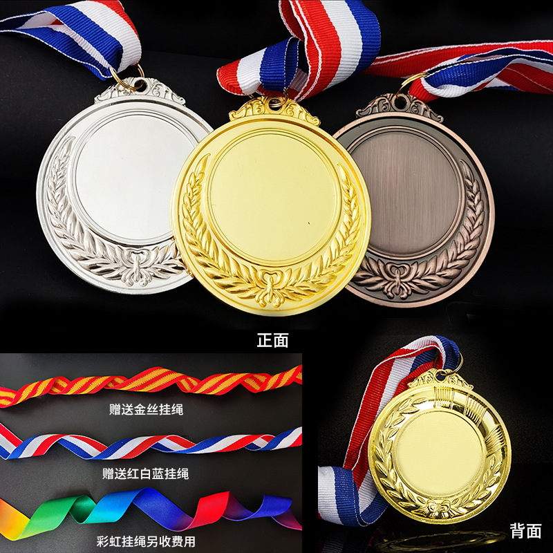 Medalla en stock al por mayor de metal pintura medalla conmemorativa personalizada actividad publicidad medalla pintura competencia medalla de oro
