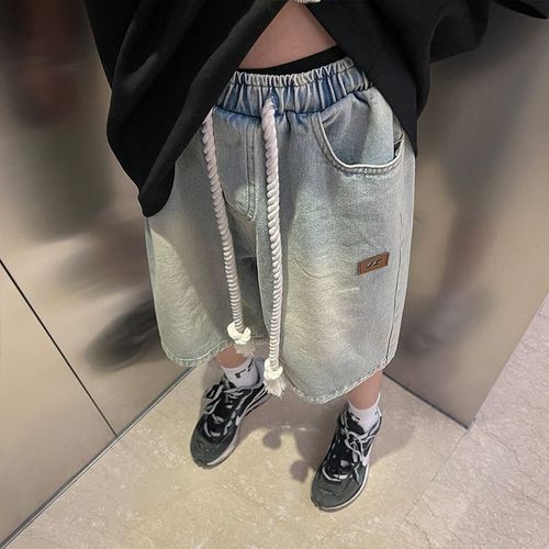 Men's Summer Thin American Retro Denim Shorts, Fashionable, Instagram Style, Versatile Loose Five-Finger Casual Pants