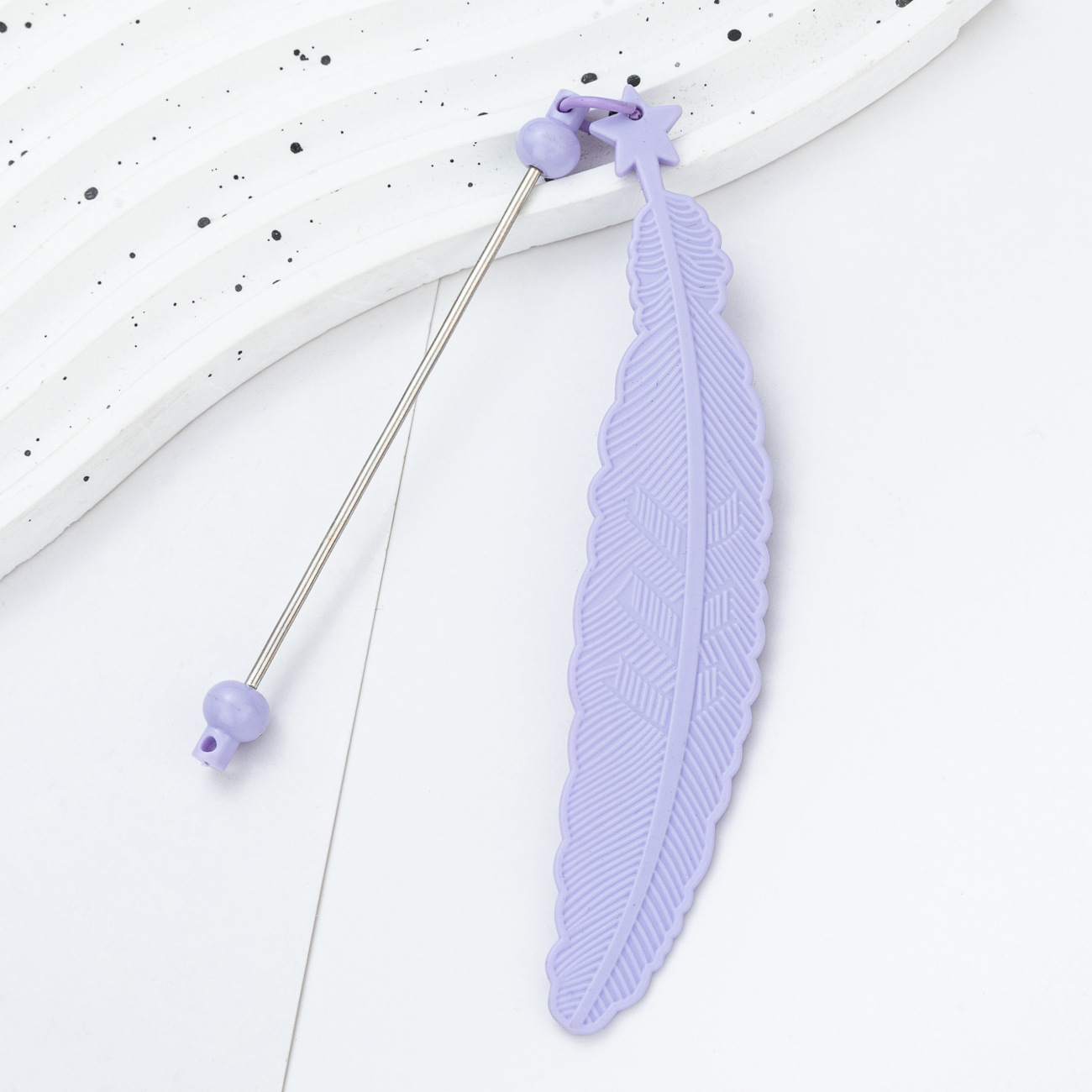 Marcador de plumas con cuentas de bricolaje carpeta de página de libro de dibujos animados creativo regalo de recompensa para estudiantes amor estrella de cinco puntas marcador de mariposa