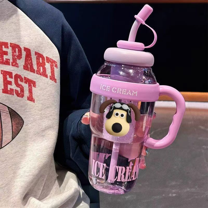 Nueva taza de plástico de verano Big Mac de moda linda taza de paja resistente a altas temperaturas de gran capacidad taza de regalo portátil