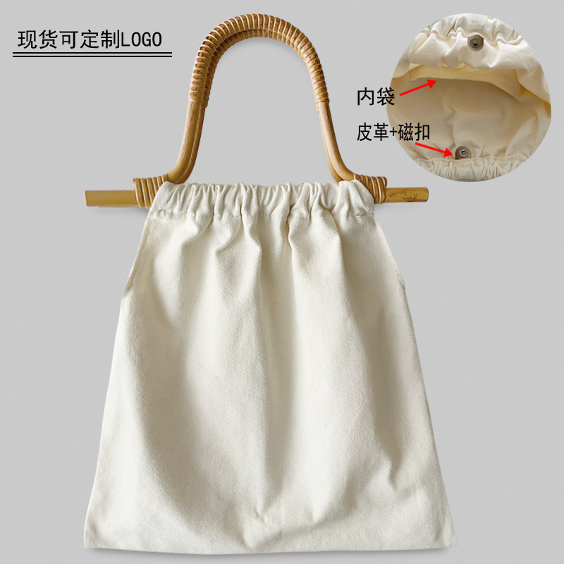 厂家制定竹节包现货纯色托特包非遗漂漆包植物拓染手工扎染民族风