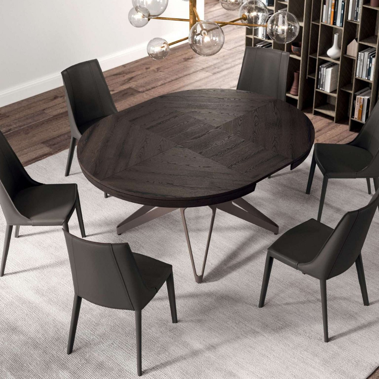 Mesa de comedor telescópica de madera maciza, mesa redonda de comedor de nogal que no ocupa espacio, apartamento pequeño, hogar, plegable multifuncional