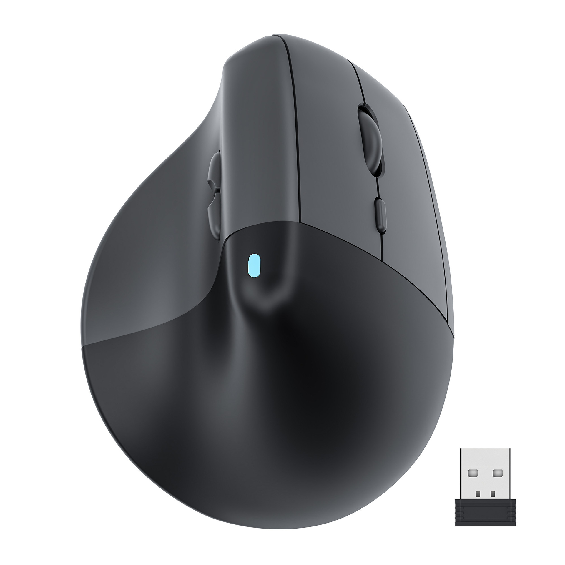V30 Wireless Bluetooth Dual Mode Vertical Office Silent Upright Ergonomic Mouse_voghion.com