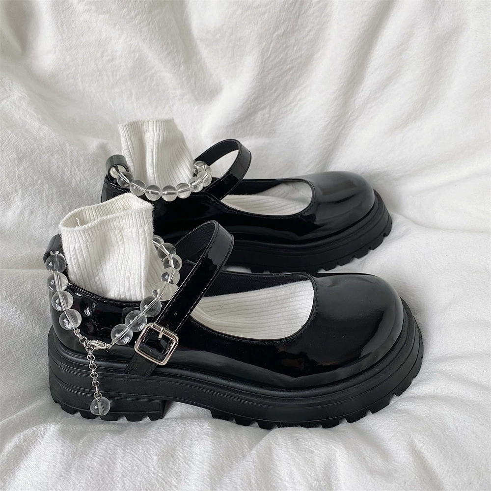 Японская Маленькая кожаная обувь, Женская Весенняя Новая модная универсальная Однослойная обувь в стиле ретро для девочек, милая Однослойная обувь на платформе в британском стиле, 2022