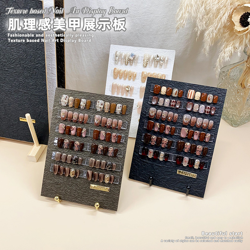 French Manicure Display Board, Wearable Nail Art Color Card, Nail Polish Table, Color Plate, Photo Props, Nail Salon Tools